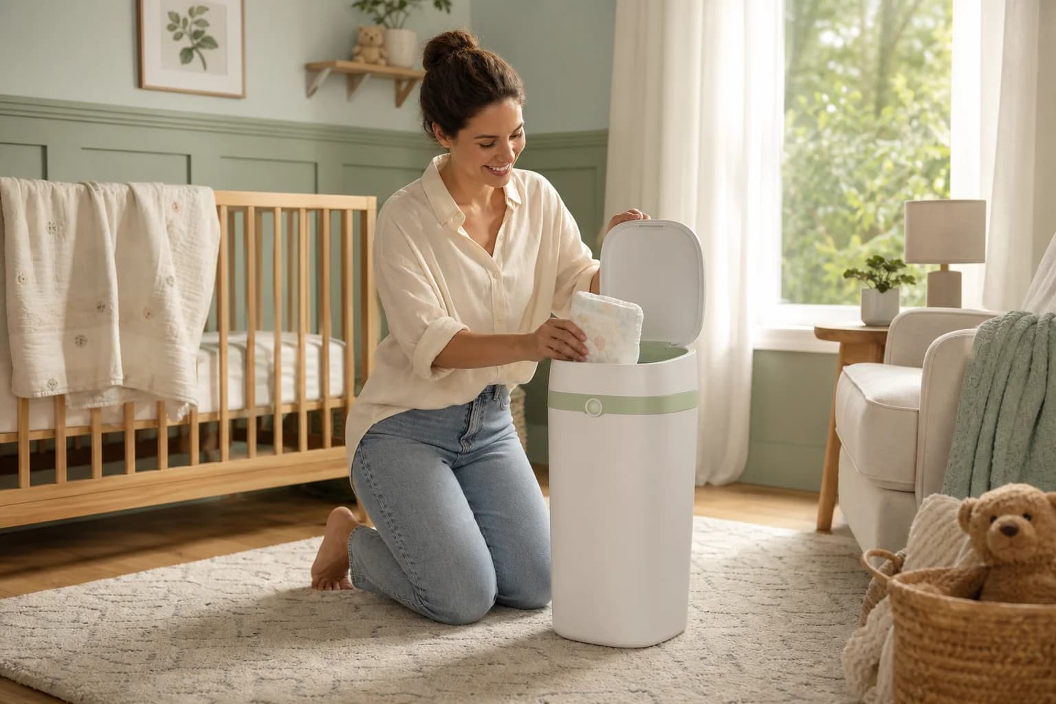 Mother using Nestora in nursery